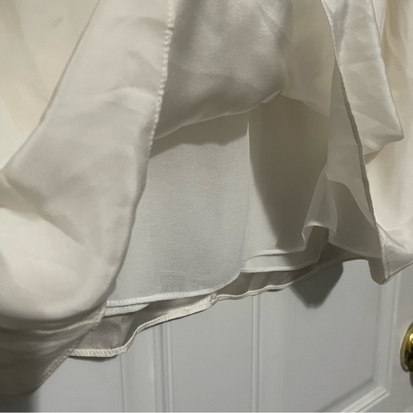 FRAME Off White Keyhole Neck Silk Party Top Size M - Picture 12 of 12